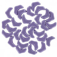 Chevron Duo Beads 10x4mm - Jet suede purple